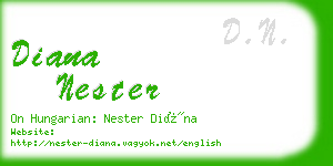 diana nester business card